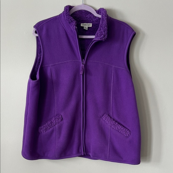 Coldwater Creek Jackets & Blazers - Coldwater Creek Rich Purple Fleece